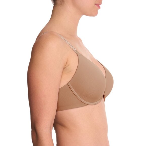 🆕 NATORI Pure Luxe Full Underwire T-Shirt Bra 34D Buff Cashmere #732080 - Picture 2 of 7